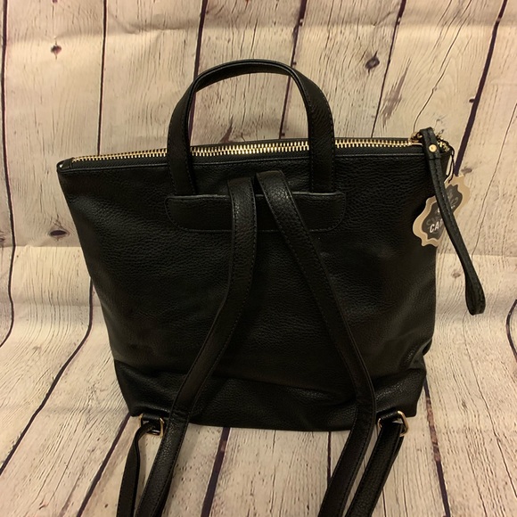 Black + Gold Zipper Backpack - Picture 2 of 6